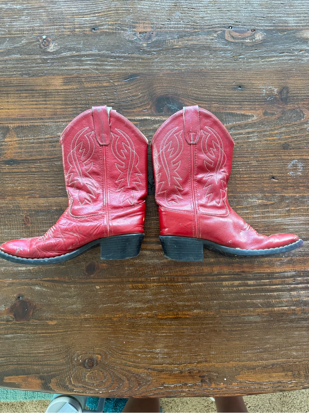 Old West Red Kids Cowboy Boots